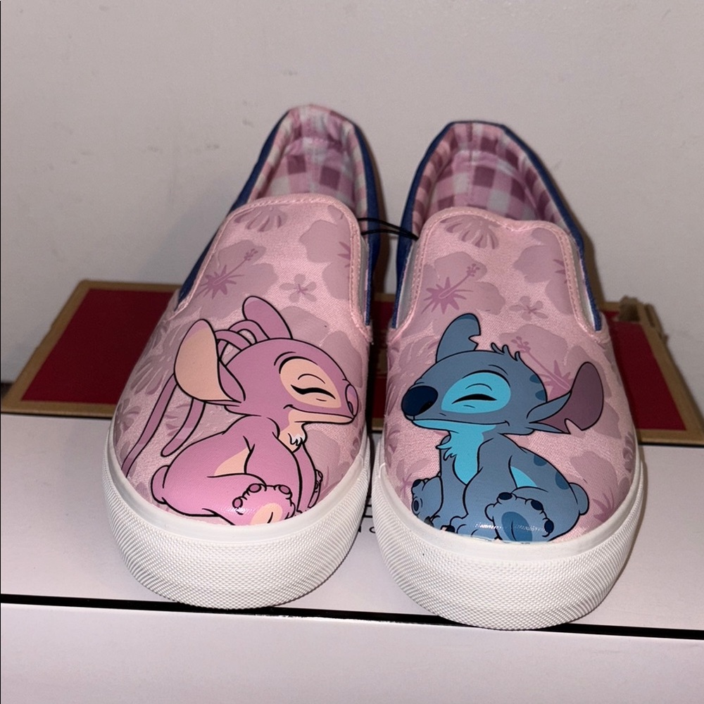 Disney Sneakers - Pink and Blue Stitch Design